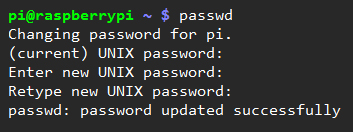 [Raspberry Pi] การเปลี่ยนรหัสผ่านผู้ใช้งาน